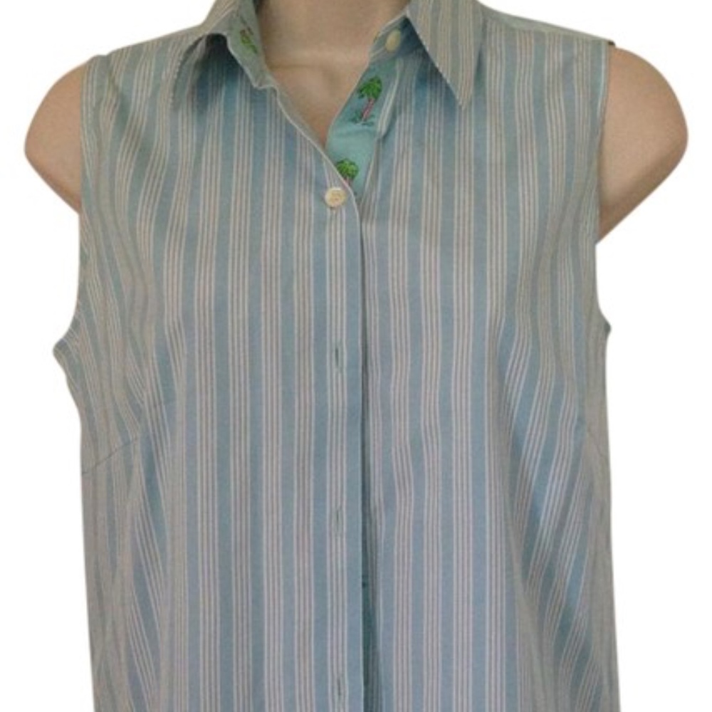 Andrea Becker "Palm Beach" Sleeveless Blouse NEW